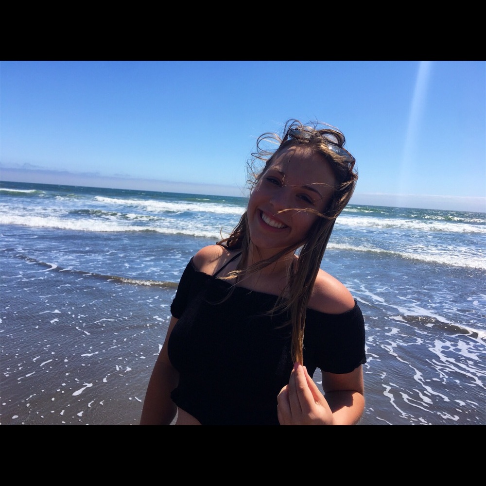 Black off the shoulder top